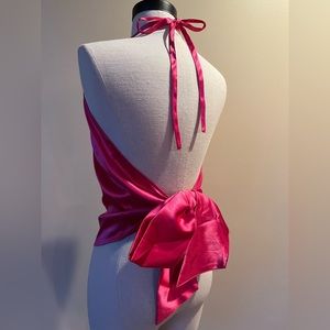 New York & Co. Backless satin-effect halter top. New with tags